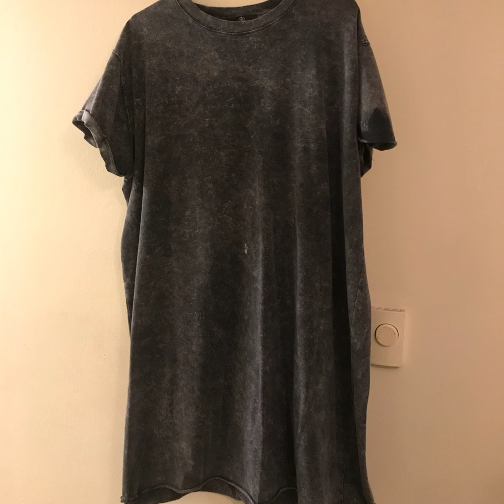 Plus Size Acid Wash T-shirt Dress